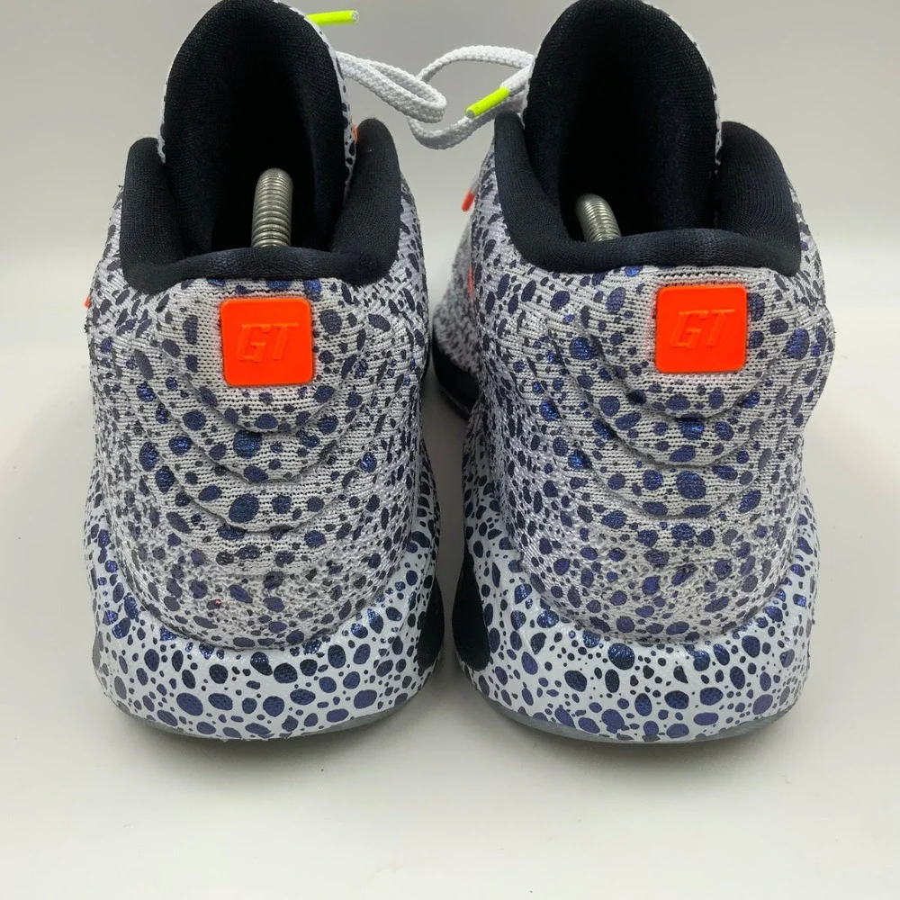Nike Air Zoom GT Hustle 2 Safari Mens Basketball Shoes Grey Orange DJ9405-003